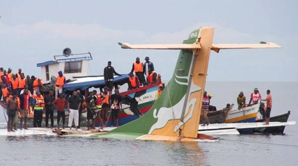 તાન્ઝાનિયા વિમાન ક્રેશ સ્થળની તસવીર