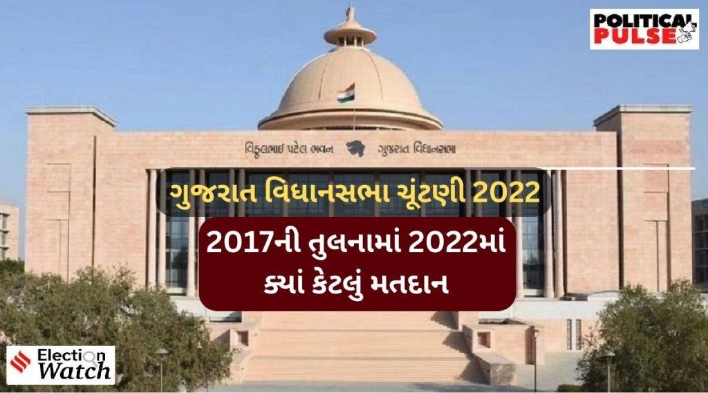 ગુજરાત વિધાનસભા ચૂંટણી 2022 : 2017ની તુલનામાં ક્યાં કેટલું મતદાન