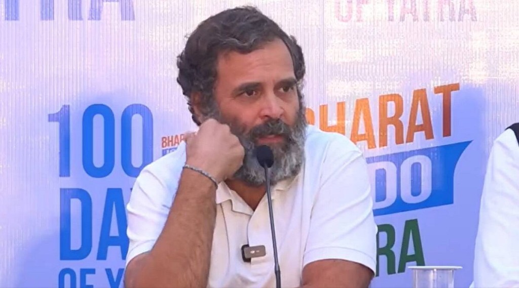 ભારત જોડો યાત્રાનો (Bharat Jodo Yatra) આજે 100મો દિવસ છે. હાલ યાત્રા રાજસ્થાનમાં છે (Photo- Video grab / @Bharatjodoyatra )