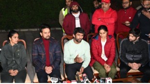 Indian Wrestlers protest WFI