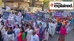 Members of Jain community take out a rally in Rajkot. (Express photo)