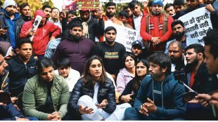 Wrestlers Meeting with Sports Ministry