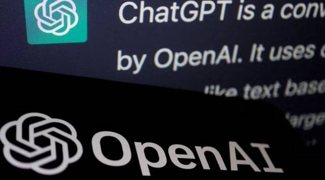 The logo of OpenAI is displayed near a response by its AI chatbot ChatGPT on its website, in this illustration picture taken February 9, 2023. REUTERS/Florence Lo/Illustration/File Photo