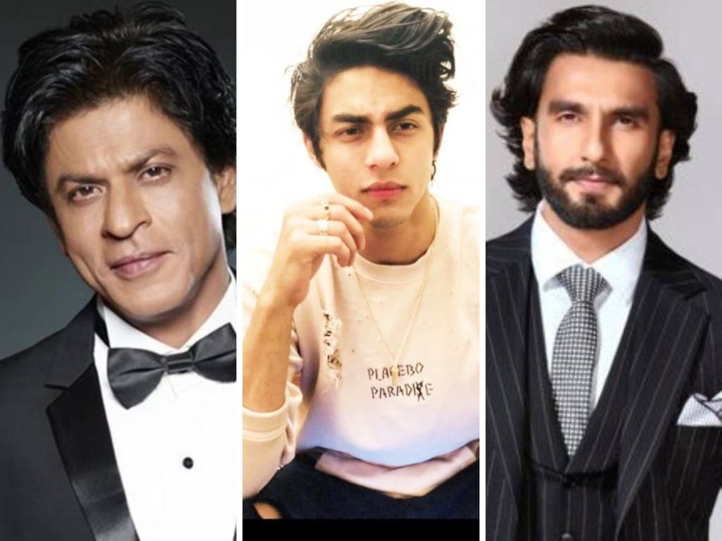 shah rukh khan, aryan and ranveer singh photos