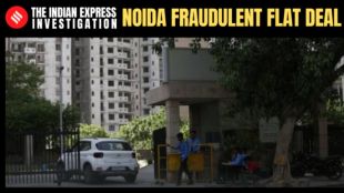 The Blossom Greens complex in Noida. (Gajendra Yadav)