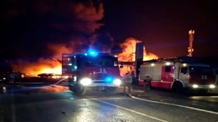 russia | russia filling station fire