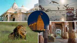 famous places near somnath temple ઑ somnath temple famous places near | Gujarat somnath temple visit plan | Somnath Jyotirlinga Temple | Somnath Temple | Devalia Safari Park | Prabhas Patan Museum | Ahmedpur Mandavi | somnath Triveni Sangam | Bhalka Teerth | summer vacations