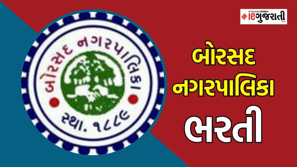 Borsad nagarpalika recruitment city manager