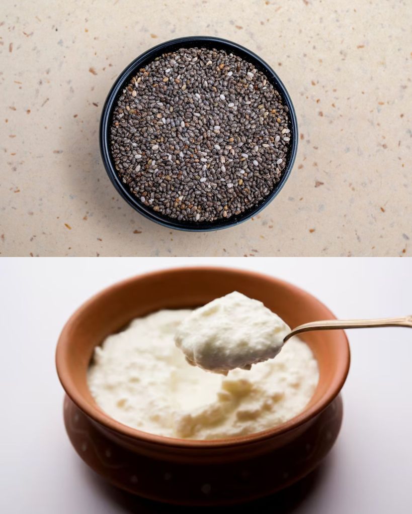 curd and chia seeds