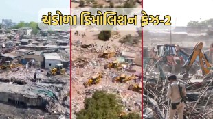 Ahmedabad news, Chandola Lake demolition, illegal settlements