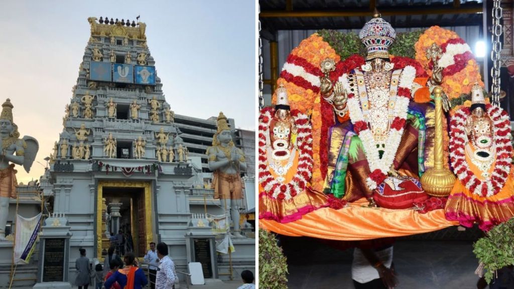 તિરૂપતિ બાલાજી મંદિરતિરૂપતિ બાલાજી મંદિર અમદાવાદ એસજી હાઇવે પર નિરમા યુનિવર્સિટીની સામે આવેલું છે. જે લોકો મૂળ તિરૂપતિ બાલાજી મંદિર જઇ શકતા નથી તેઓ અહીં સરળતાથી ભગવાનના દર્શન કરી શકે છે. દક્ષિણ ભારતીય સ્થાપત્ય શૈલીમાં નિર્મિત આ તિરૂપતિ બાલાજી મંદિરમાં ભગવાનની પૂજા પાઠ અને ઉત્સવનું આયોજન મૂળ મંદિરની પરંપરા અનુસાર થાય છે. (Photo: Social Media)