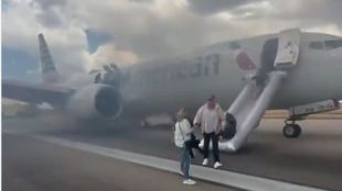aircraft incidents 2025 | denver airport video | American Airlines plane fire