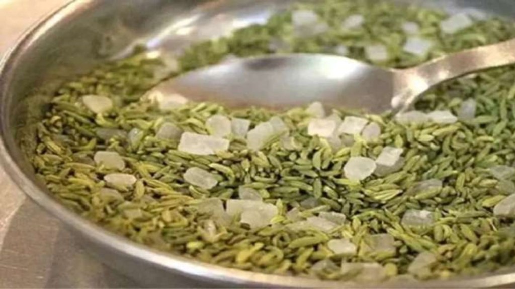 Fennel seeds and mishri after meal